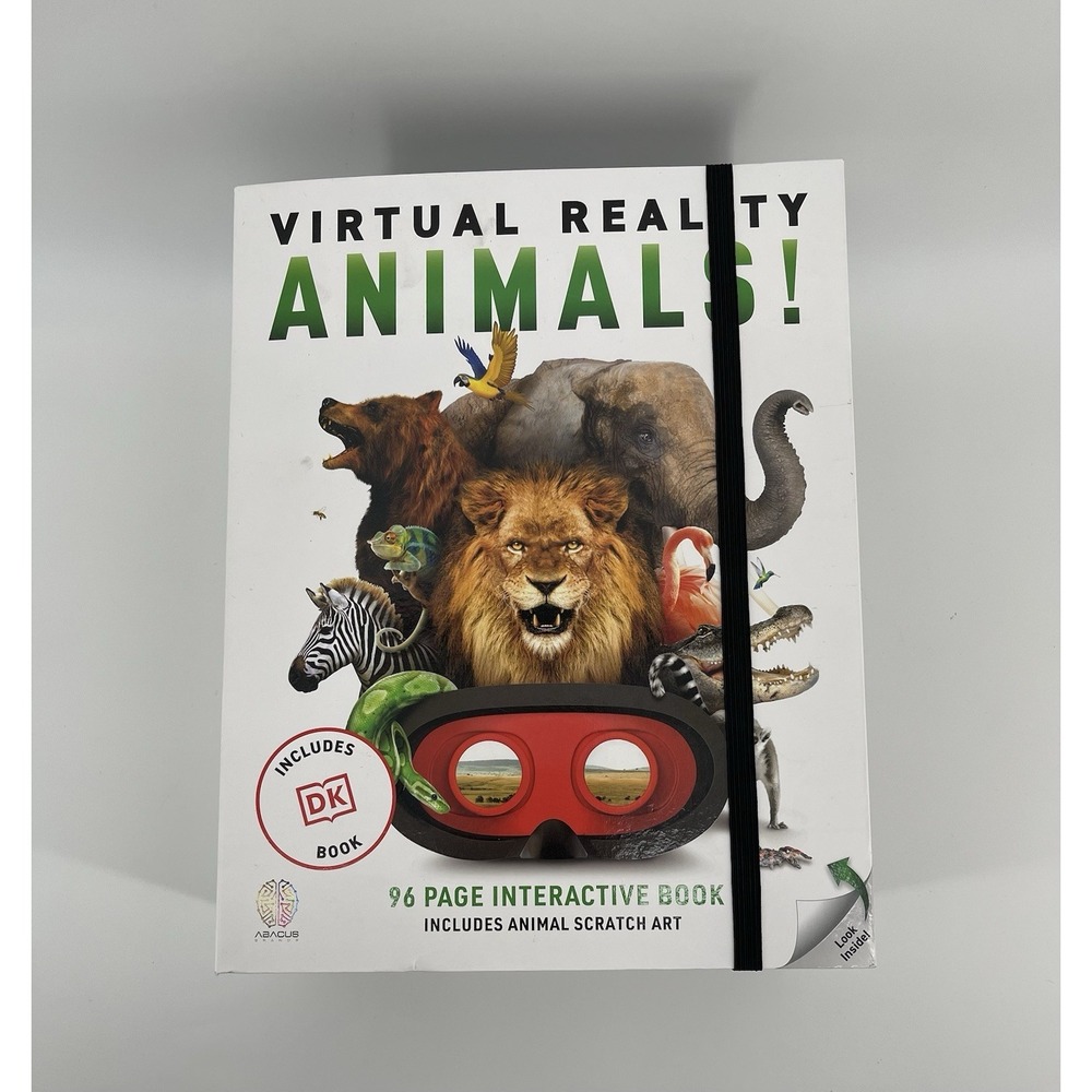 New Virtual Reality Animals Book VR Goggles Scratch Art Kit‎ DK 96 Pages
